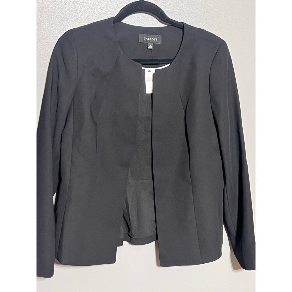NWT Talbots Black Blazer Size 6‎ Clip Closure